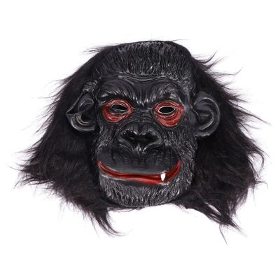 BESPORTBLE Scary Halloween Gorilla Mask Black Full Face Costume Headwear Material for Cosplay Party Comfortable Performance Mask