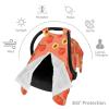 Ripe Peach Baby Car Seat Canopy Soft Breathable Infant Carseat Cover Summer Lightweight Baby Carrier Cover for Babies Boys Girls Newborn Multi Use Cover for Car Seat Nursing Scarf view 3