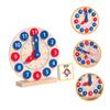 YARNOW Wooden Learning Clock for Educational Teaching Clock Model with Cognition Promotes Hand-Eye Coordination and Logical Thinking Montessori Classroom view 2