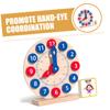 YARNOW Wooden Learning Clock for Educational Teaching Clock Model with Cognition Promotes Hand-Eye Coordination and Logical Thinking Montessori Classroom view 3
