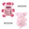 Abaodam Cartoon Pig Plush Hand Puppet Soft Stuffed Animal with Movable Mouth for Storytelling Educational Play and Interaction view 4