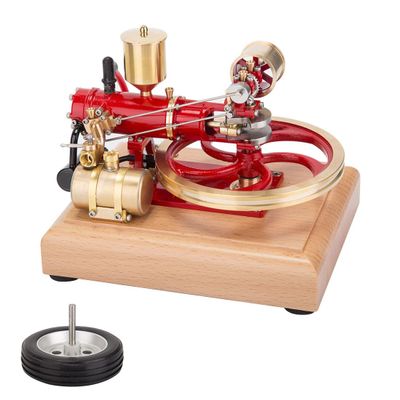 Steam Engine Model Kits That Works, 1.9cc Horizontal Single-Cylinder 4-Stroke Three-Wheeler Internal Combustion Engine for Desktop Mechanical Demonstration & STEM Education