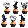 16PCS Black Glitter Prom 2026 Cupcake Toppers - Class of 2026 Senior High School Prom Night Graduation Party Decorations view 1