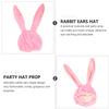 Abaodam Plush Bunny Ears Hat Animal Ear Cap for Easter Party Birthday Photography Soft Cosplay Costume Accessory for Boys Warm and Easy to Wear Rabbit Headwear view 4