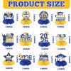 12Pcs Yellow and Blue Graduation Decorations Honeycomb Centerpieces, Class of 2026 Graduations Centerpieces for Tables Yellow and Blue Congrats Grad Graduation Table Decoration Grad Centerpiece view 4