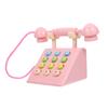GLSTOY Simulation Telephone for Pink Fake Phone Plaything for Interaction Educational Pretend Playhouse Accessory Handcrafted Wood Material Enhances Life Skills and Cognitive Development view 1