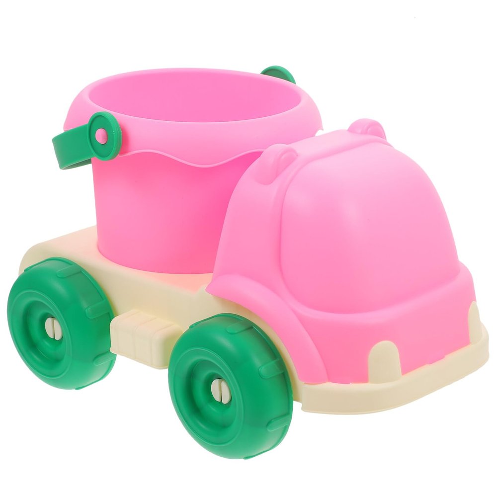 YARNOW Detachable Sand Truck with Pail Beach Non-Slip Soft Sand Car for Boys and Outdoor Seaside Play Bucket for Water and Storage
