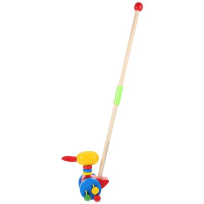 JOINPAYA Wooden Cartoon Animal Push Cart Walker Learning Walker for Boys and Months Developmental