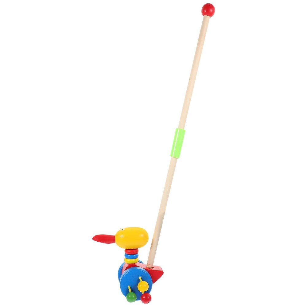 JOINPAYA Wooden Cartoon Animal Push Cart Walker Learning Walker for Boys and Months Developmental