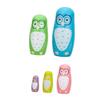 BESPORTBLE 5Pcs Wooden Owl Nesting Dolls Bright Russian Matryoshka for Home Decoration Solid Craftsmanship view 1