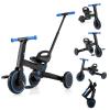 HONEY JOY Tricycle, 5-in-1 Folding Kids Trike w/Adjustable Push Handle & Seat, Baby Balance Bike w/Removable Pedals, Toddler Tricycle for Preschool Boys Girls Aged 18-60 Months (Blue) view 1