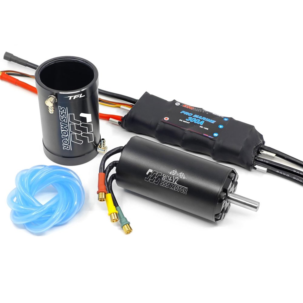 1Set 56 Series Motor ESC Kit 300A Water-Cooled for RC TFL Model Boats (56114 KV500)