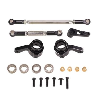 Rc Parts For MN For MN168 New99S For MN82 For MN78 D90 D91 D96 For MN99S 1/12 Metal Steering Rod Servo Arm Steering Cup RC Car Parts(Black)