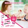 Kids Salon Playset - Pretend Hair Stylist Kit, Cute Girls Hairdryer and Comb Toys, Creative Play Makeup Set with Mirror and Brush | Educational Toy Set for to Improve Hand-Eye Coordination view 2