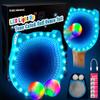 Elecdemic 3D LED Light Up Toss Catch Ball Game Set Fidget Toys Baseball Gifts Outdoor Outside Backyard Party Glow in the Dark Sticky Paddle Mitt Age 5 6 7 8 9 10 11 12 Year Old Boy Girl Kids Adult view 1