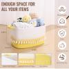2 Pack Storage Basket for Shelves, Boho Cotton Rope Storage Bins with Heavy Tassel, Shelf Baskets Large Woven Baskets for Organizing, Cube Organizer Bins, Baby Laundry Basket for Clothes, Toys, Pets view 4