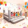 Inflatable Bounce House 14.7x14.7x10ft PVC Bouncy Castle with Blower, Commercial Bounce House for Kids Party, Indoor Outdoor Play view 1