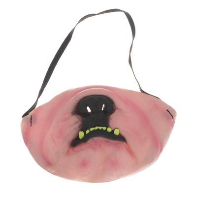 Abaodam Halloween Half-face Funny Dog Mouth with Strap Lightweight and Vivid for Carnival Cosplay Party Supplies