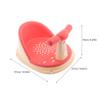 BESPORTBLE Ergonomic Bathtub Seat with Anti-Slip Suction Base Comfortable Bath Chair for Months Multi-Functional Shower Seat for Safe Sit-up and Play Pink Design view 2