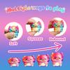 20-Pack Axolotl Party Favors Squishy Toys, Slow Rising Squishy Fidget Toys, Valentines Day Gifts for Kids Classroom Prizes, Birthday Gifts for Boys & Girls view 3