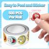 1000Pcs Cute Funning Face Paste Sticker 2.5cm/1.0'' 16 Designs Decals DIY Adorn Gifts Suitable for Various Gift Packaging(Style2) view 2