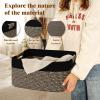 2 Pack Large Storage Basket for Organizing, 17.5"x13.5"x7.5" Woven Basket for Shelves, Closet Cube Storage Bins with Wrapped Handle, Cotton Rope Baskets for Kitchen, Clothes, Toys(Black & Brown) view 3