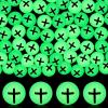 Seenelling 24 Pcs Christian Glow in the Dark Bouncy Balls Jesus Cross Rubber High Bouncing Balls Christian Party Favor Religious Classroom Gifts (Green) view 1
