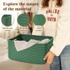 4 Pack Large Storage Basket for Organizing, 17.5"x13.5"x7.5" Woven Basket for Shelves, Closet Cube Storage Bins with Wrapped Handle, Cotton Rope Baskets for Kitchen, Clothes, Toys(Green) view 3