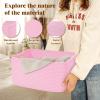 2 Pack Large Storage Basket for Organizing, 17.5"x13.5"x7.5" Woven Basket for Shelves, Closet Cube Storage Bins with Wrapped Handle, Cotton Rope Baskets for Kitchen, Clothes, Toys(Light Pink) view 3