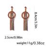 8.4 * 2.5cm Bohemian Geometric Long Tassel Retro Earrings For Women,multicolored,8.4 * 2.5cm view 3
