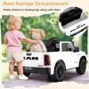 Costzon 2 Seater 24V Ride on Toy for Big Kids, Licensed 2025 Ram Rebel Electric Vehicles, Ride on Car Pickup Truck w/Remote, Storage, 2 x 100W Motors, Lights, Music & 4-Wheel Suspension (Pure White) view 4