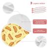 Sletend Hot Dog Muslin Burp Cloths for Baby Boys and Girls - 2-Pack Ultra Absorbent Muslin Washcloths, Newborn Towel, Milk Spit Up Rags, Burp Cloth Bibs, 22 x 11 Inch view 3