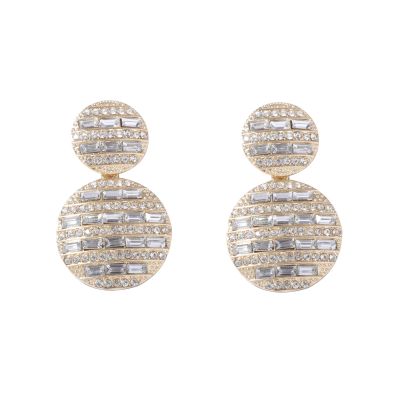 4.8 * 2.7cm Bohemian Geometric Circular Pendant Earrings,silvery,4.8 * 2.7cm