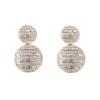 4.8 * 2.7cm Bohemian Geometric Circular Pendant Earrings,silvery,4.8 * 2.7cm view 1