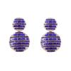 4.8 * 2.7cm Bohemian Geometric Circular Pendant Earrings,silvery,4.8 * 2.7cm view 2