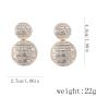 4.8 * 2.7cm Bohemian Geometric Circular Pendant Earrings,silvery,4.8 * 2.7cm view 4
