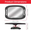 Plantureco Baby Car Mirror with LED Light & Remote Control - Night Vision Rear Facing Car Seat Mirror, Adjustable Shatterproof Safety Mirrors for Backseat Infant, Universal Fit for Cars, SUVs (Black) view 2