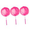 Beaupretty 3pcs Pink Telescopic Fishing Nets for Extendable Stainless Steel Catching Nets with -Slip Rubber Handle Large Pocket Design for Safe Outdoor Insect and Small Fish Exploration view 1