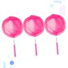 Beaupretty 3pcs Pink Telescopic Fishing Nets for Extendable Stainless Steel Catching Nets with -Slip Rubber Handle Large Pocket Design for Safe Outdoor Insect and Small Fish Exploration view 3
