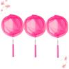 Beaupretty 3pcs Pink Telescopic Fishing Nets for Extendable Stainless Steel Catching Nets with -Slip Rubber Handle Large Pocket Design for Safe Outdoor Insect and Small Fish Exploration view 4
