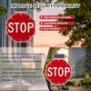 31"x31" Solar-Powered LED Stop Sign with Flashing Lights & Easy U-Clamp Installation - Ideal for Streets, Crosswalks, & Parking Lots - Enhanced Visibility & Safety view 4