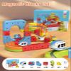 Electric Train Set for Kids with 2 Trains, Infinity Racer 3D Train, DIY Railway Block- Cube Track Train Toys, STEM Gravity-Defying Magnetic Train Track for Boys Girls 4 5 6 7 8+ (Medium) view 3