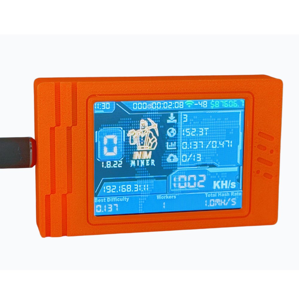 QioTechMiner NM Miner 1005K Mini Lottery Solo Miner BTC Miner NerdMiner V2 Max ESP32 2.8 inch Smart Display Educarion Fun BTC Table Gadget Lucky Miner
