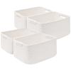4 Pack Large Storage Basket for Organizing, 17.5"x13.5"x7.5" Woven Basket for Shelves, Closet Cube Storage Bins with Wrapped Handle, Cotton Rope Baskets for Kitchen, Clothes, Toys(Off White) view 1