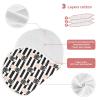 Sletend Cactus Black and White Stripes Muslin Burp Cloths for Baby Boys and Girls - 2-Pack Ultra Absorbent Muslin Washcloths, Newborn Towel, Milk Spit Up Rags, Burp Cloth Bibs, 22 x 11 Inch view 3