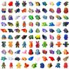 50 Pcs Shimmery Random 3D Printed Mini Animals,3D Printed Flexible Articulated Animals for Party Favors,Kids Student School Classroom Gifts, Carnival Prizes view 1