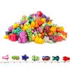 50 Pcs Shimmery Random 3D Printed Mini Animals,3D Printed Flexible Articulated Animals for Party Favors,Kids Student School Classroom Gifts, Carnival Prizes view 2