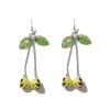 8.8 * 1.6cm Halloween Fruit Skull Long Pendant Earrings For Women,purple,8.8 * 1.6cm view 3