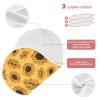 Sletend Muslin Baby Burp Cloths Set of 1, Soft Yellow Sunflowers Absorbent Muslin Washcloths, Bibs, Face Towel for Newborn Boys Girls, 22 x 11 Inch view 3