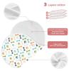 Sletend Muslin Baby Burp Cloths, Dog Paw Bones Muslin Washcloths Baby Bibs Rags Comfy Soft Absorbent in for Newborn Boys and Girls 4 Piece 22 x 11 Inch view 3